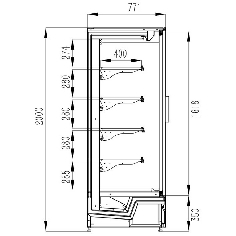 Vitrina Congelador Vertical VESUC-1603-C Edenox 2