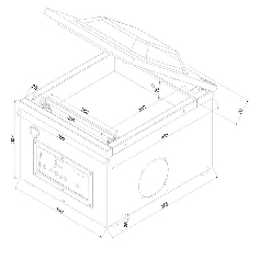 Envasadora al Vacío Profesional VAKSIC8E Barra 260 mm Edenox 2