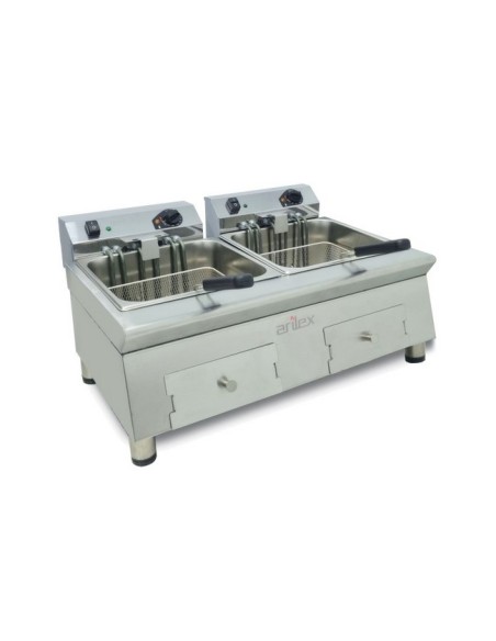 freidora de dos cubas de 12 litros cada una