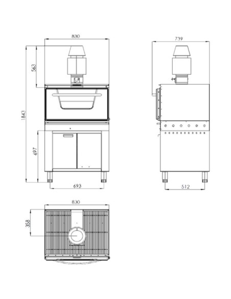 Horno de Brasas 80 Comensales Edenox