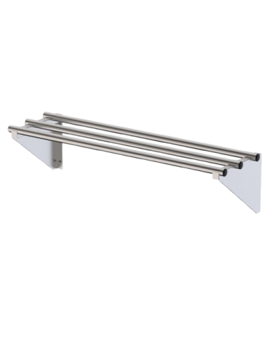 Estante acero inoxidable tubular de 80cm fondo...