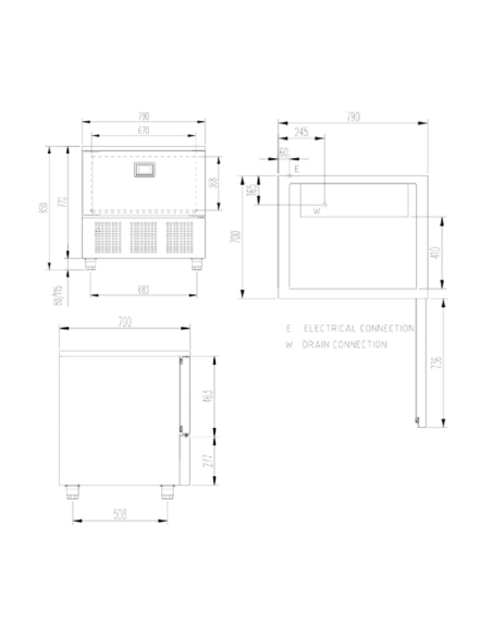 Abatidor de Temperatura 5 Bandejas Edenox