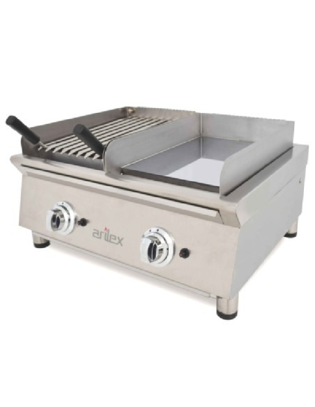 Fry top mixto barbacoa gas 60 cm Arilex