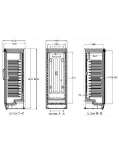 Armario Expositor Refrigerado 1 Puerta 372 Litros Edenox 2
