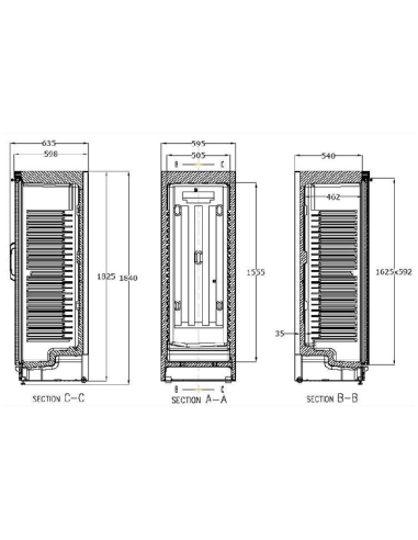 Armario Expositor Refrigerado 1 Puerta 372...