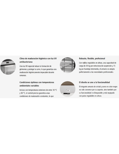 Nevera de maduración de carne Dry Age 380...